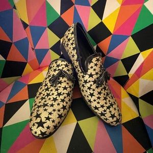 Men’s Gold Metallic Loafers